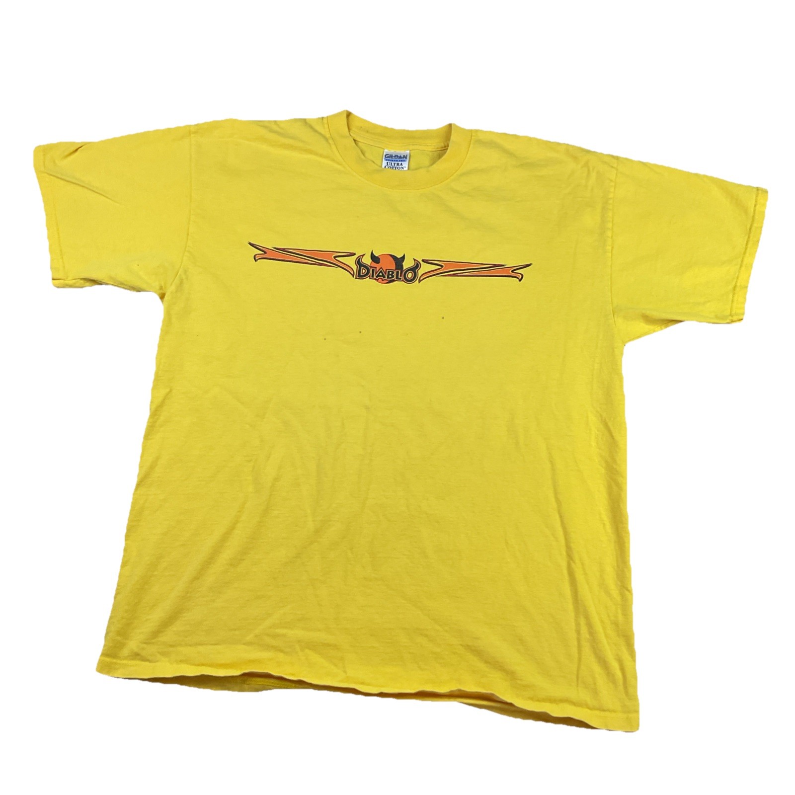 Vintage Diablo Paintball T-Shirt Men Sz XL Y2K Graphic Tee Yellow Short Sleeve gallery