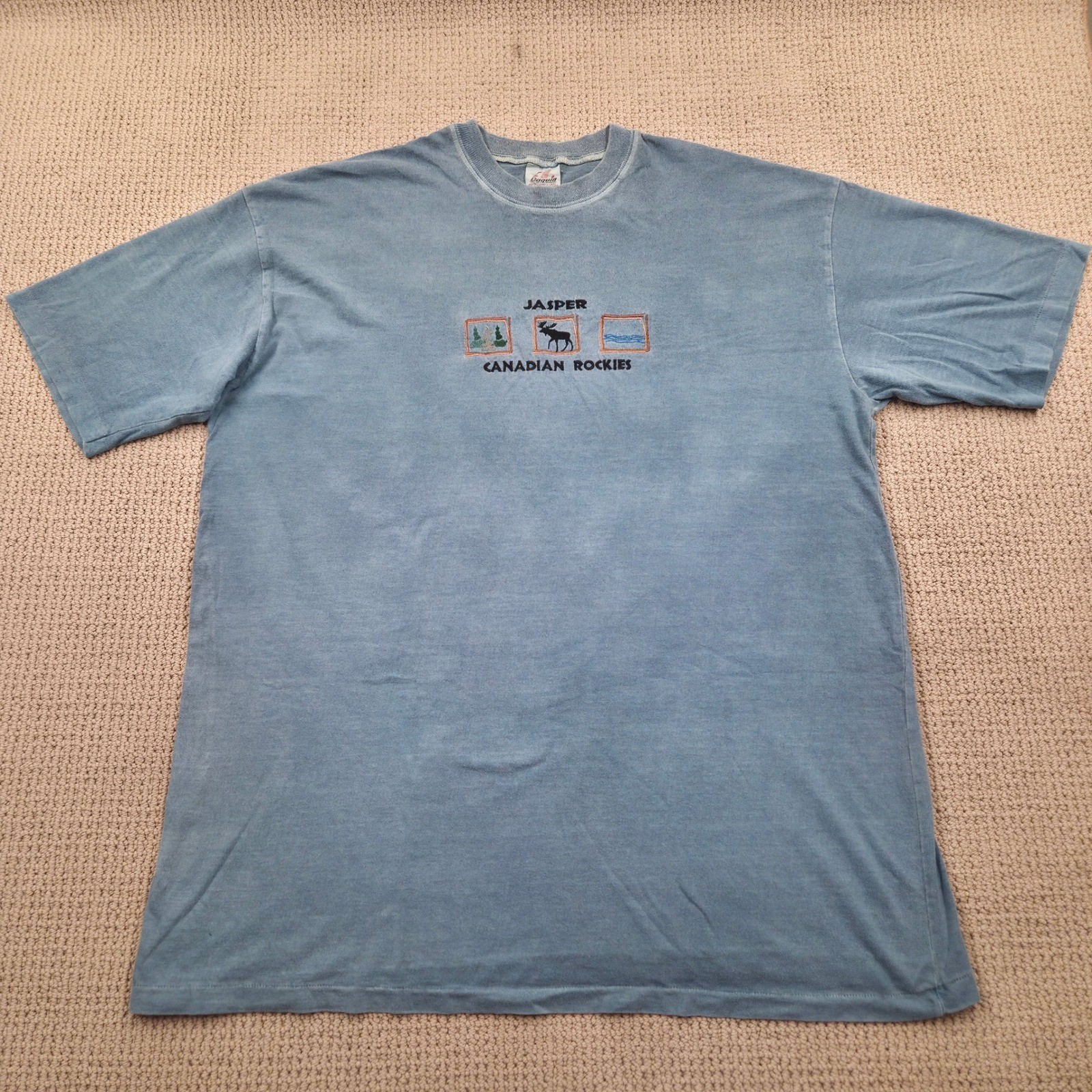 VTG Single Stitch Jasper Canadian Rockies Embroidered Graphic T-Shirt Mens XL gallery