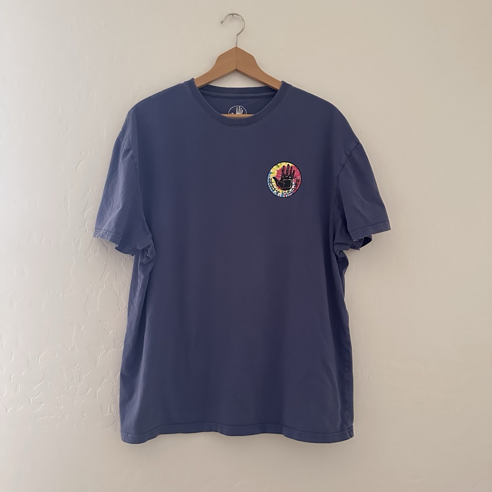 Body Glove BG Navy Tie Dye Graphic Logo Vintage Style Tshirt Shirt XL