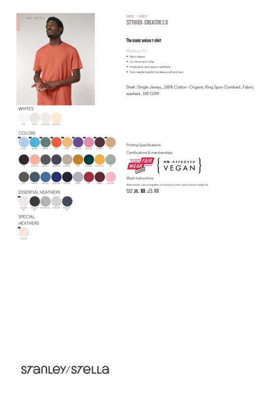 Stanley/Stella Unisex Creator 2.0 iconic t-shirt (STTU169) STTU169 (A) (A) (A) gallery