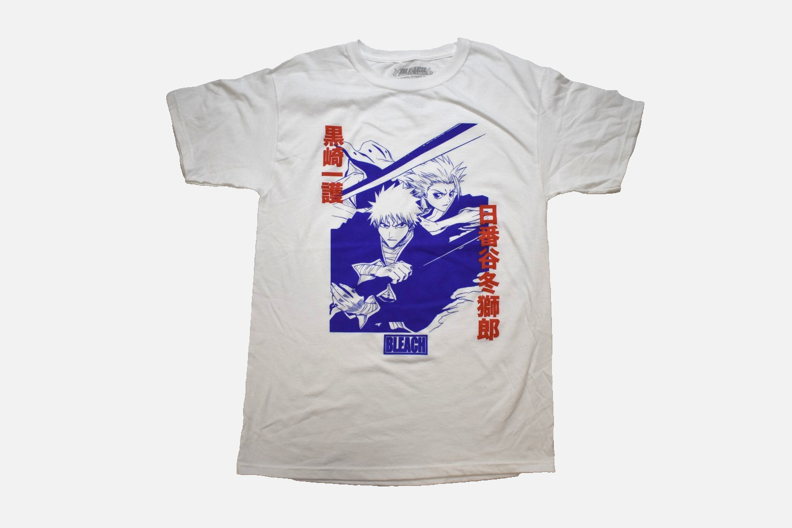 Bleach Anime Series Ichigo & Toshiro Kanji White Mens Shirt New XS, S, M, 3XL gallery