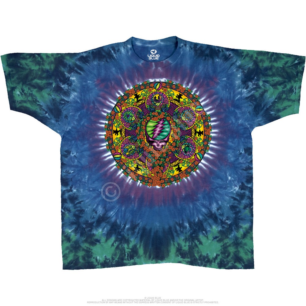 GRATEFUL DEAD-CELTIC MANDALA-2 SDD TIE DYE SHIRT S-M-L-XL-2X,3X-4X-5X-6X Garcia