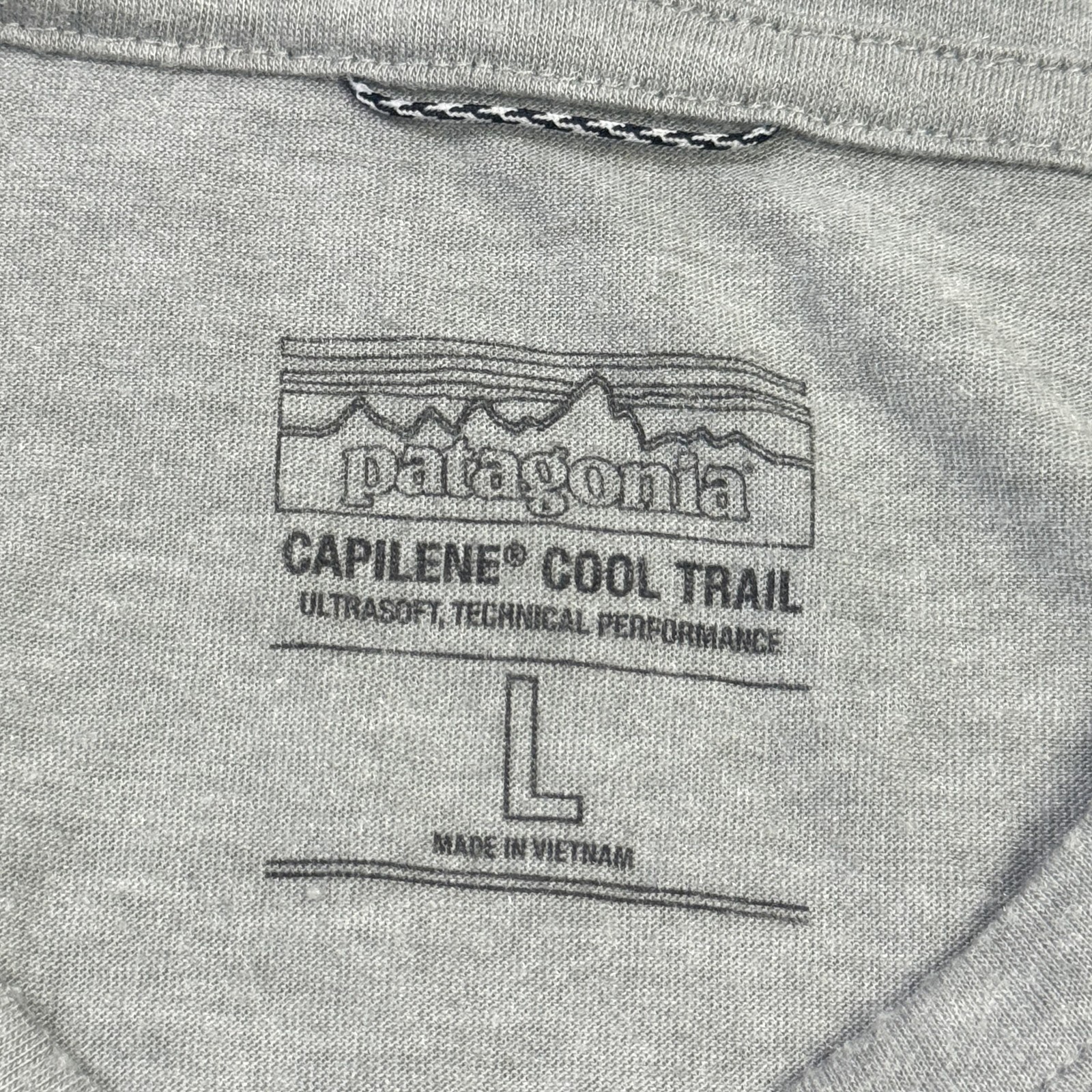 Patagonia Capilene Cool Trail T-Shirt Mens Large Gray Polyester Lightweight gallery