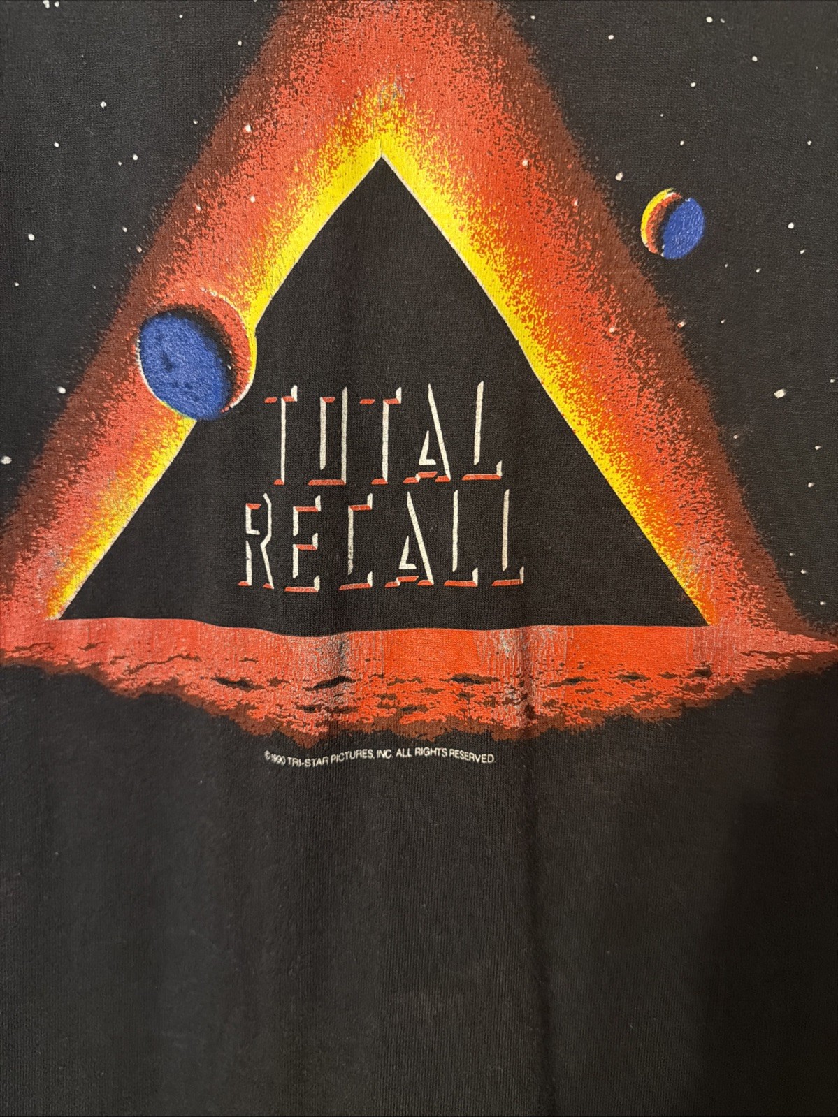 Vintage 1990 Total Recall Movie Promo Single Stitch Size XL Black gallery