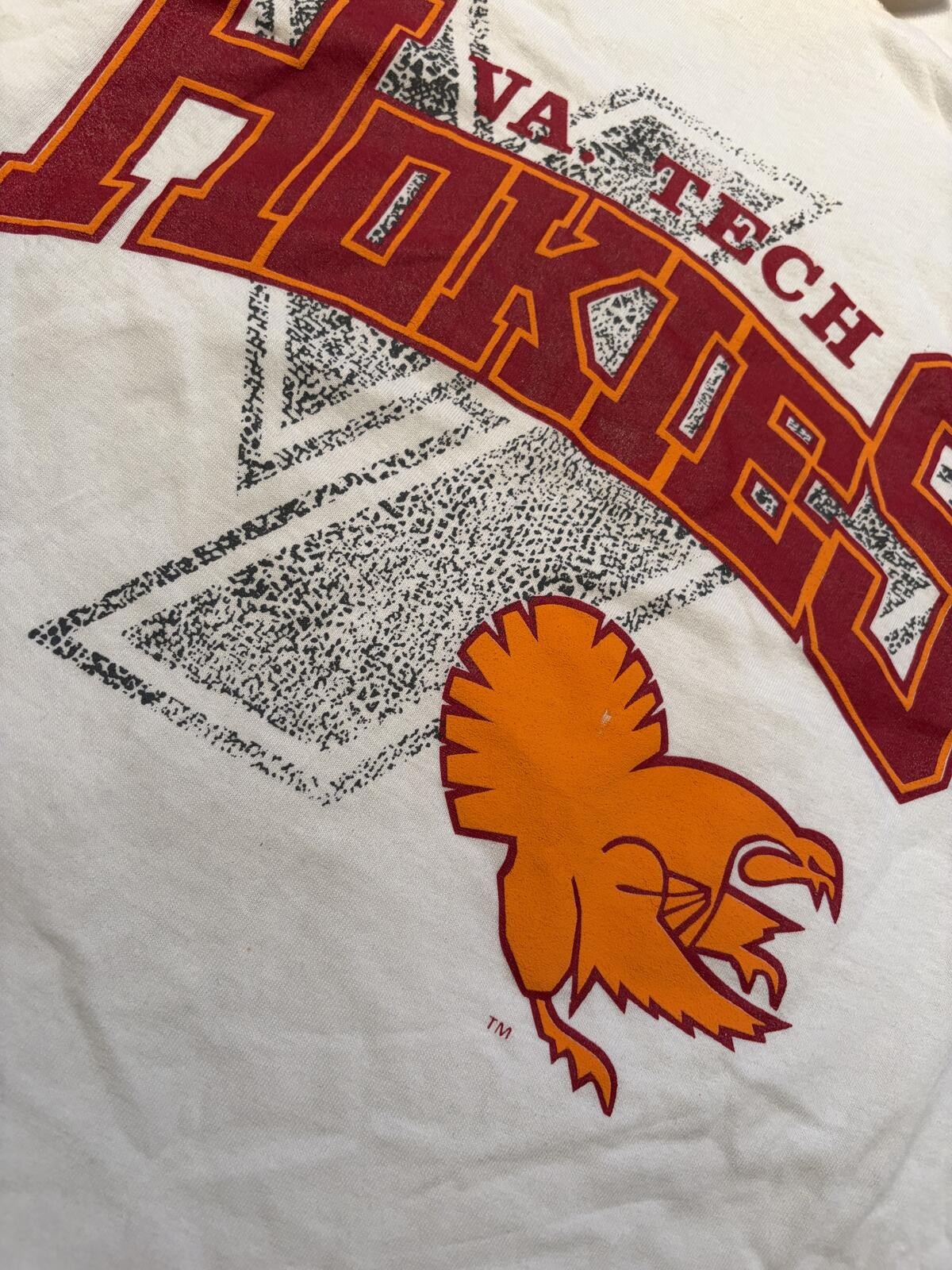 🦃 Vintage 90s Virginia Tech college logo Hokies Single-Stitch Tee gallery