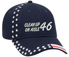 Cleanup on Aisle 46 Embroidered Structured Adjustable One Size Fits All US Flag