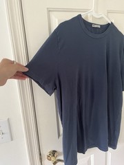 Marine Layer Men’s Short Sleeve Blue T Shirt Large Cotton And Recycled Cotton