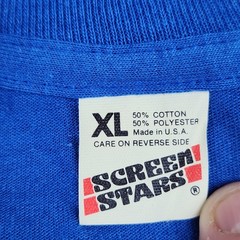 Screen Stars Silver Warrior Graphic T Shirt XL Blue 50 Cotton 50 Poly made usa