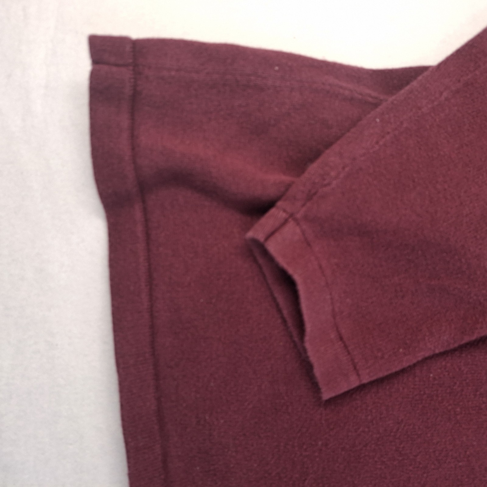 Eddie Bauer Men's Polo Sweater MT Medium Tall Burgundy Long Sleeve Knit Cotton gallery