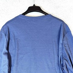 Ficerd Men’s Solid Blue V-neck Long Sleeve Thermal Waffle T-Shirt Size XL
