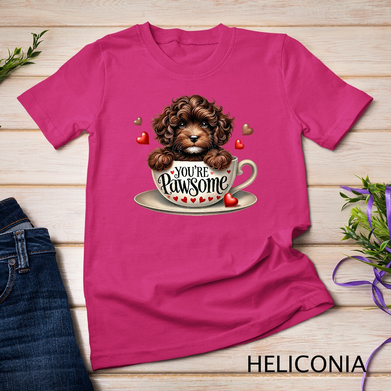 Puppy Love A Heartwarming Valentine's Day Design Funny T-Shirt Unisex T-shirt gallery