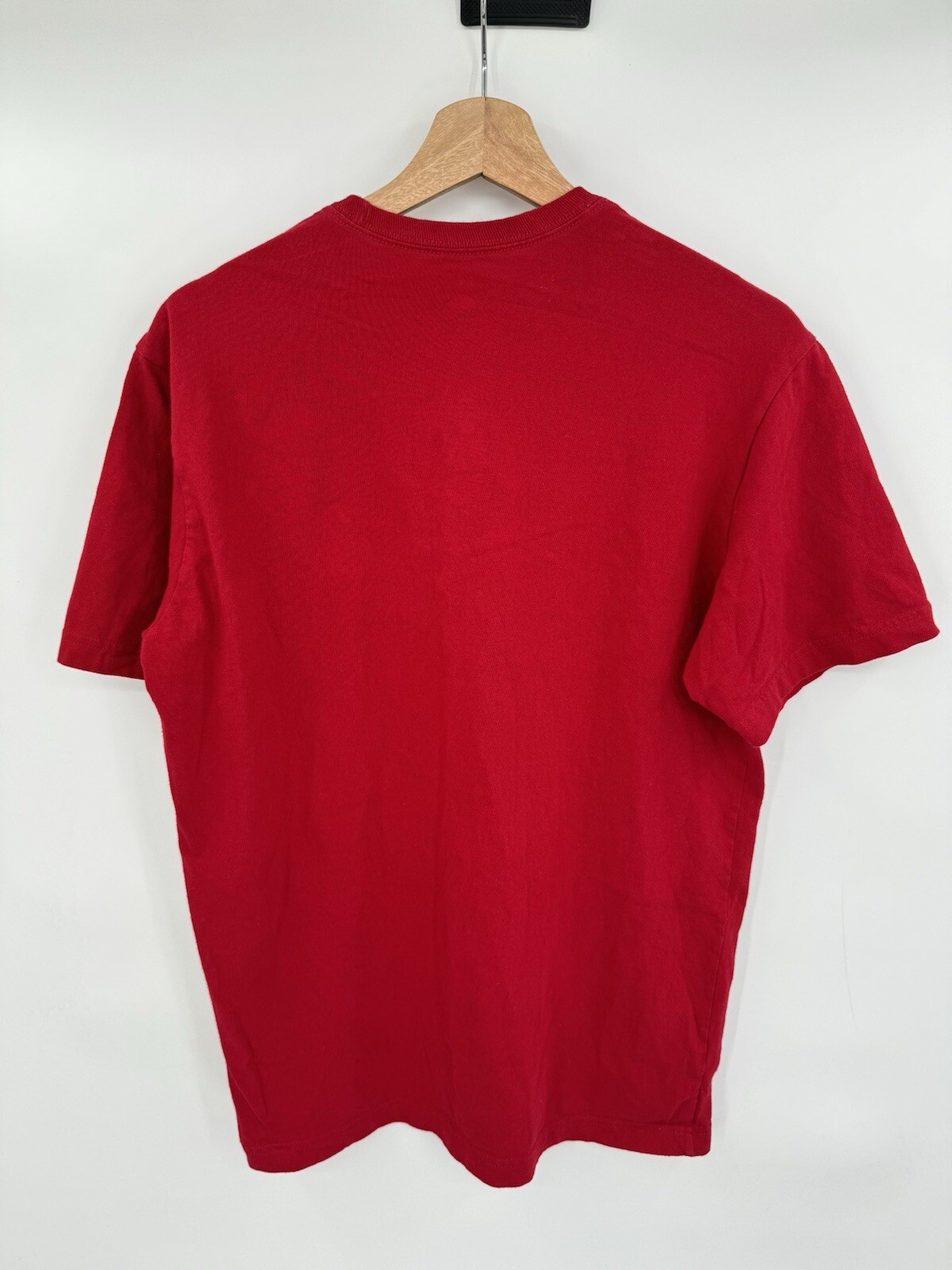 Lot Of 2 Apple Shirt Mens Medium Red Employee Short Sleeve Logo Work Uniform gallery