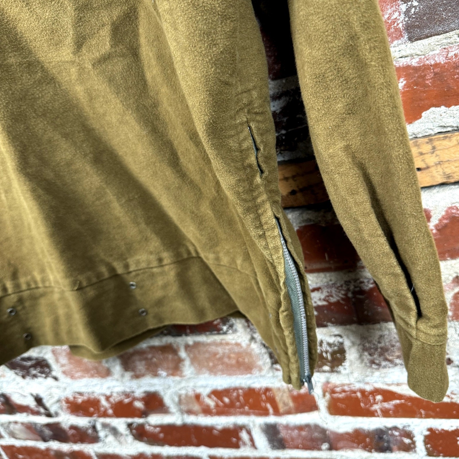 Bow n Arrow Sportswear Shirt Size XL Brown Lace Up Pullover Western Atomic 50s gallery