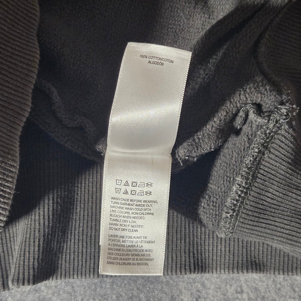 MEN'S HOODIE SWEATSHIRT Lucky Brand Gray Pullover Kangaroo Pocket Sz L Flag gallery