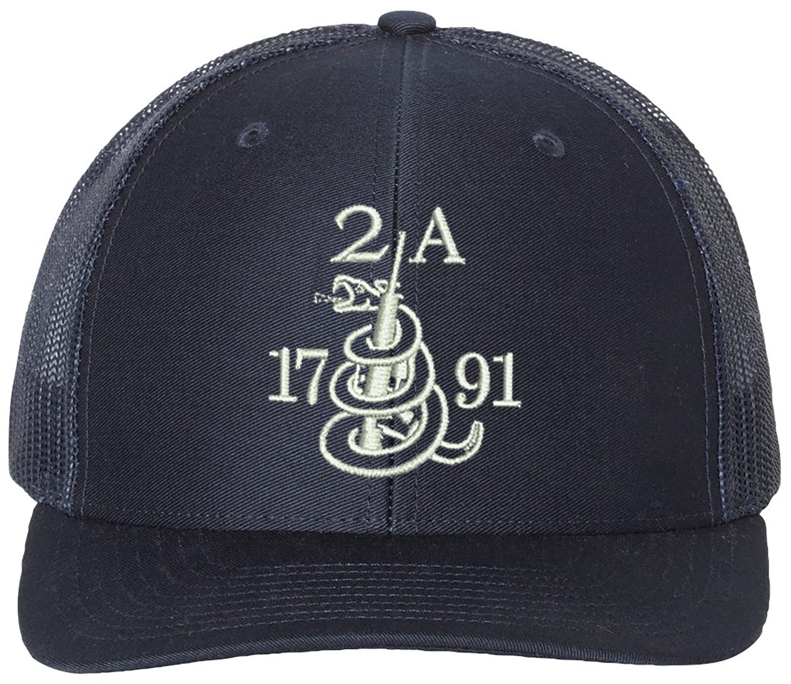 Gun Snake 2A 2nd Amendment Richardson Embroidered One Size Fits All Trucker Hats gallery