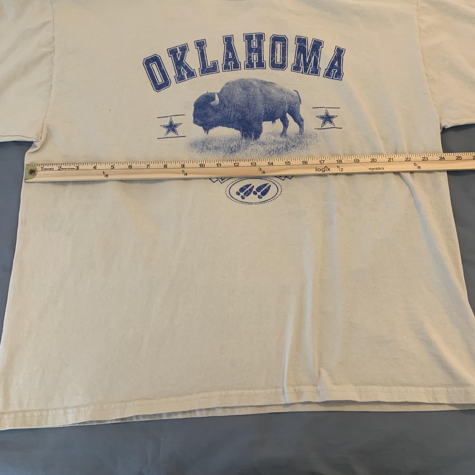 Oklahoma Wildlife Shirt Mens 2XL Tan Bison Buffalo Graphic Back Country Gildan gallery