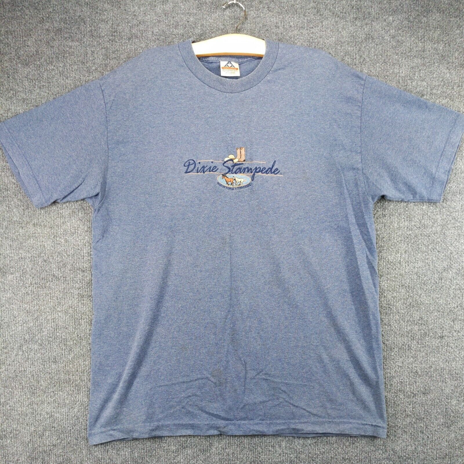 Alstyle Apparel Dixie Stampede Embroidered T-Shirt Mens XL Blue Polycotton gallery