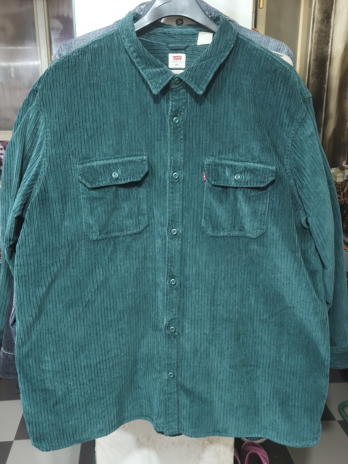 Levi’s Jackson Green Plaid Shirt XXL – Relaxed Fit – Classic Western Style