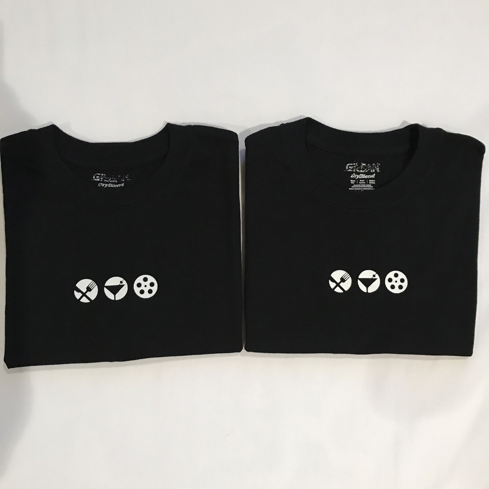 2-Pack Men’s Pullover Cotton Short Sleeve Black T-Shirt Size Medium