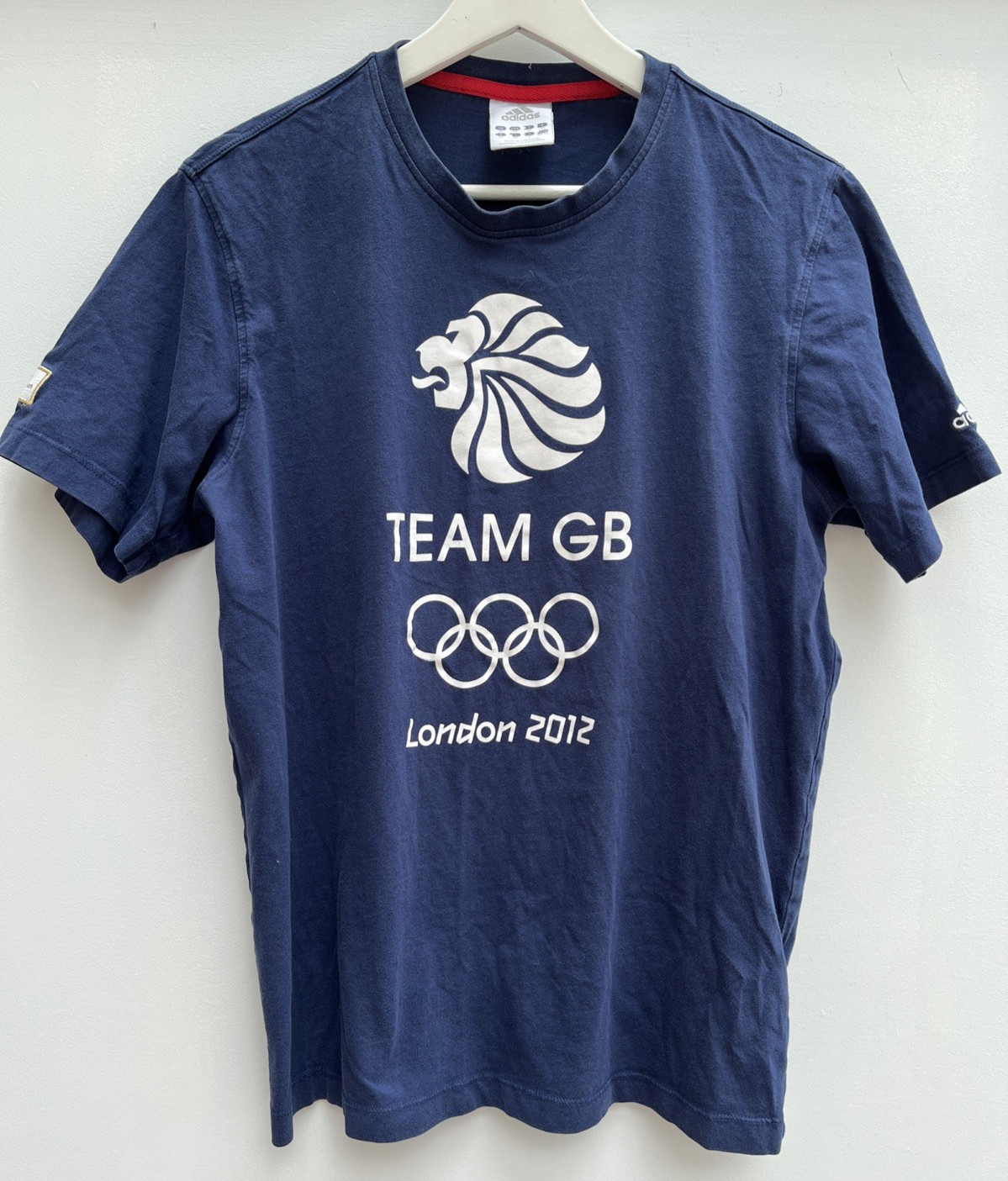 Adidas Team GB T Shirt Mens Medium London 2012 Olympics Blue Short Sleeve
