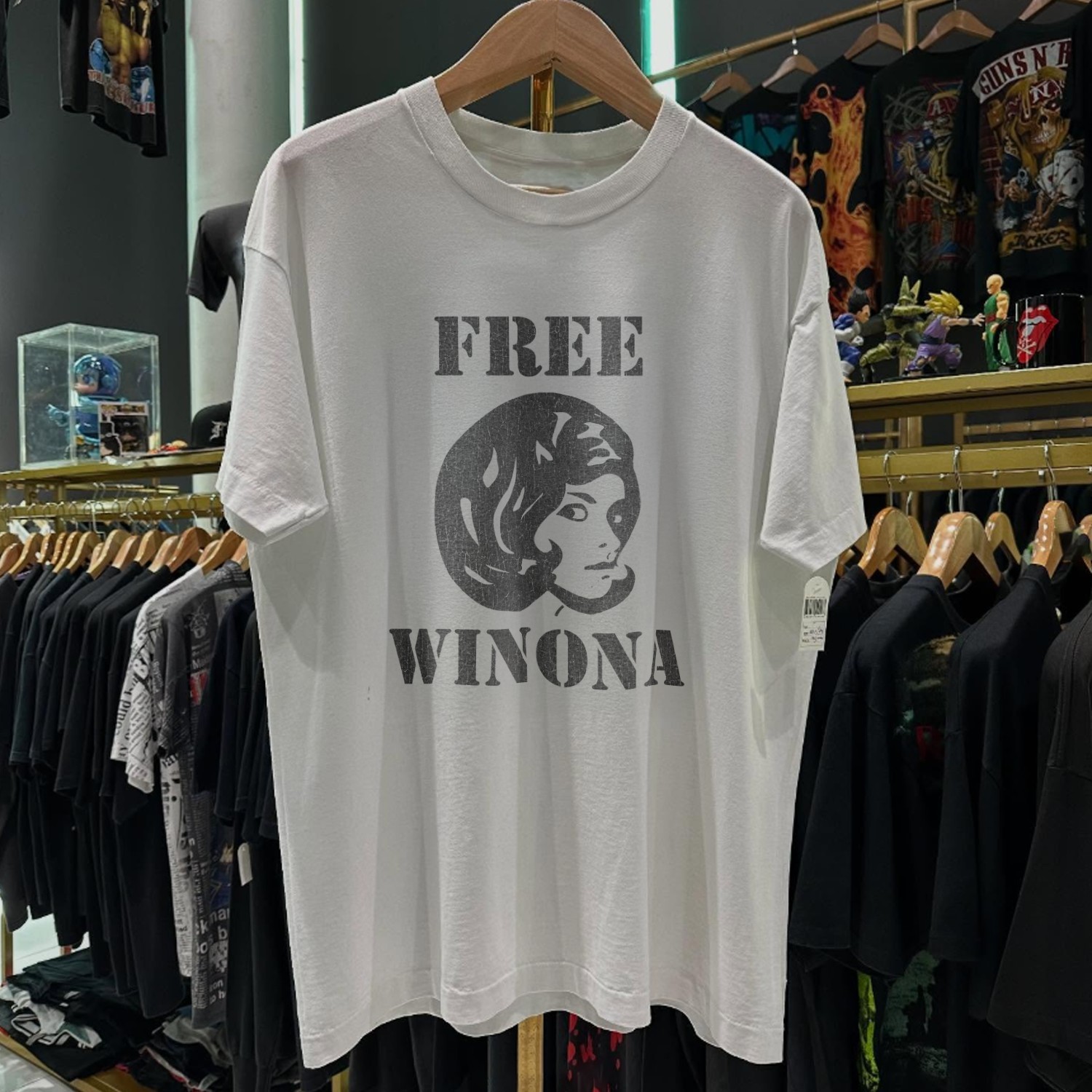 90s Free Winona Washed T-Shirt White M gallery