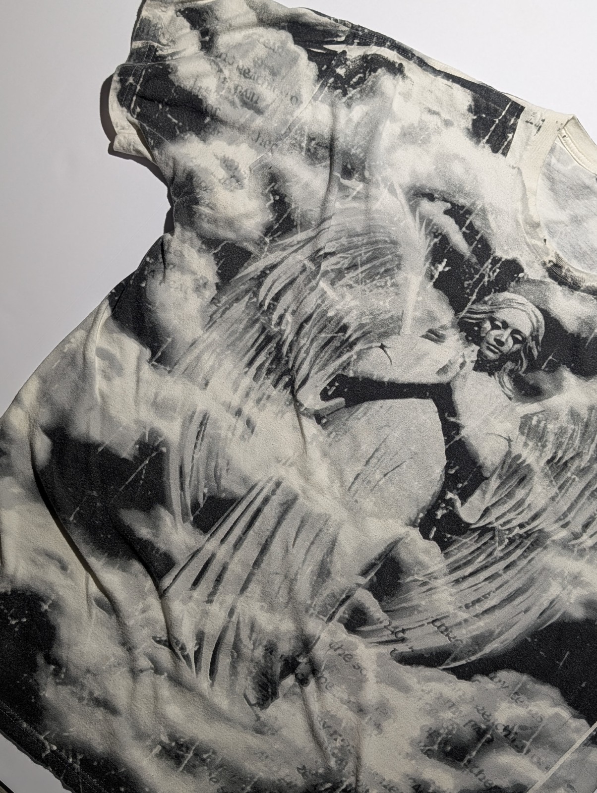 Dominus Men's M Black/White Angel Graphic Crew Neck Short Sleeve 90s-2000 gallery