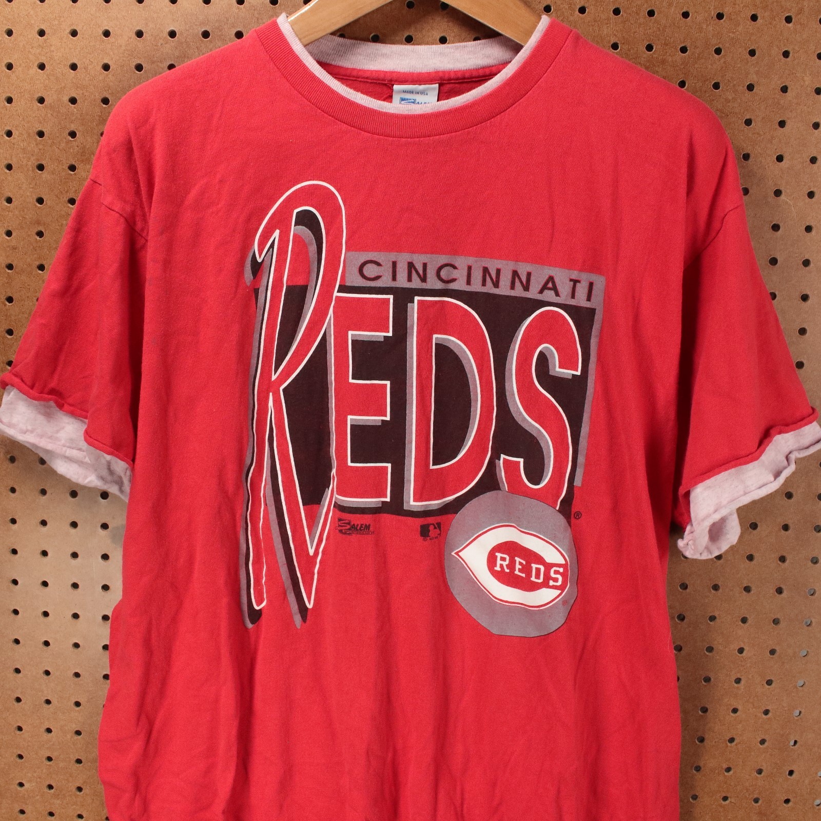 vtg 90s usa made single stitch t-shirt XL cincinnati reds baseball mlb 1992 gallery