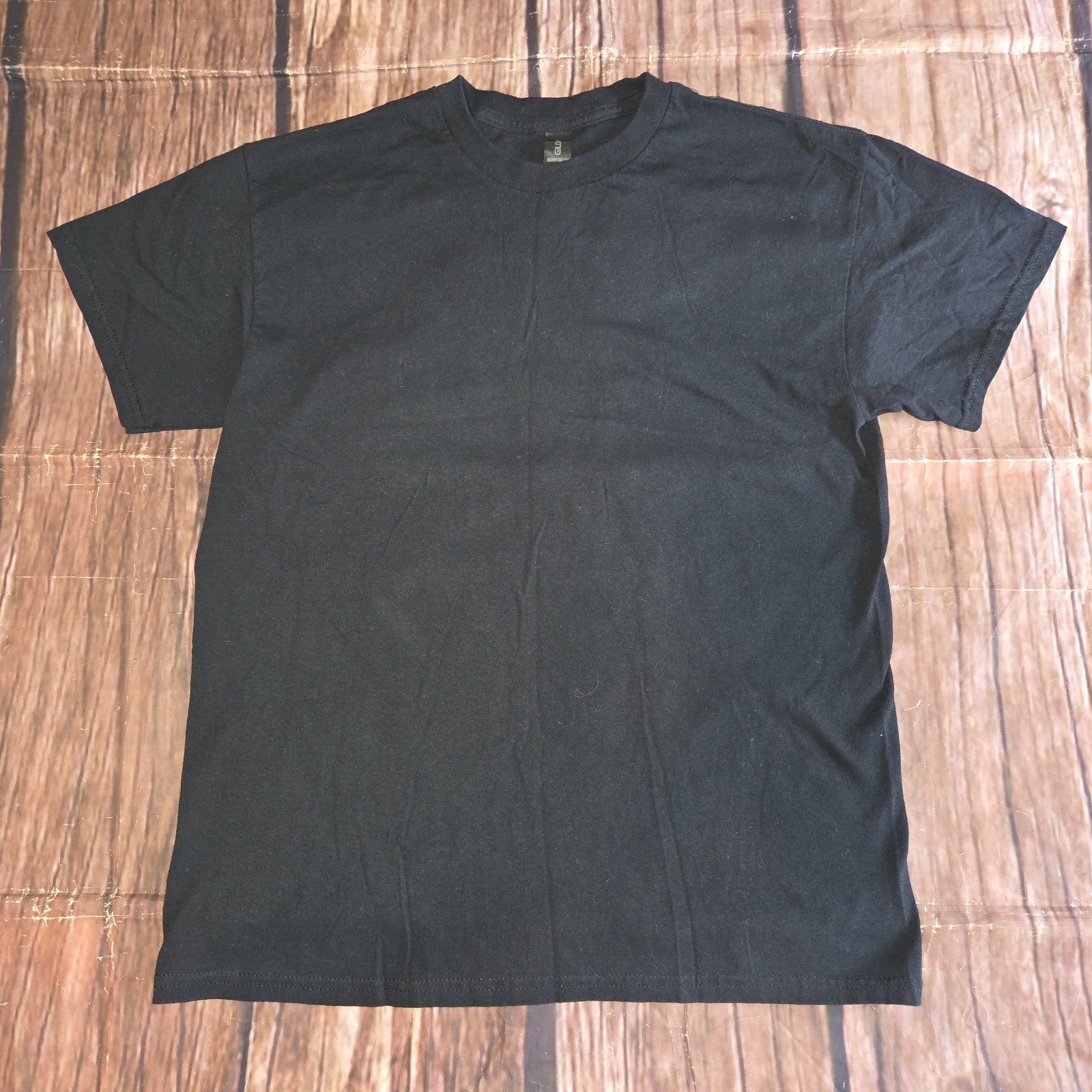 Gildan Tshirt Black Mens Shirt Short Sleeve Mens Top Heavy Cotton Medium