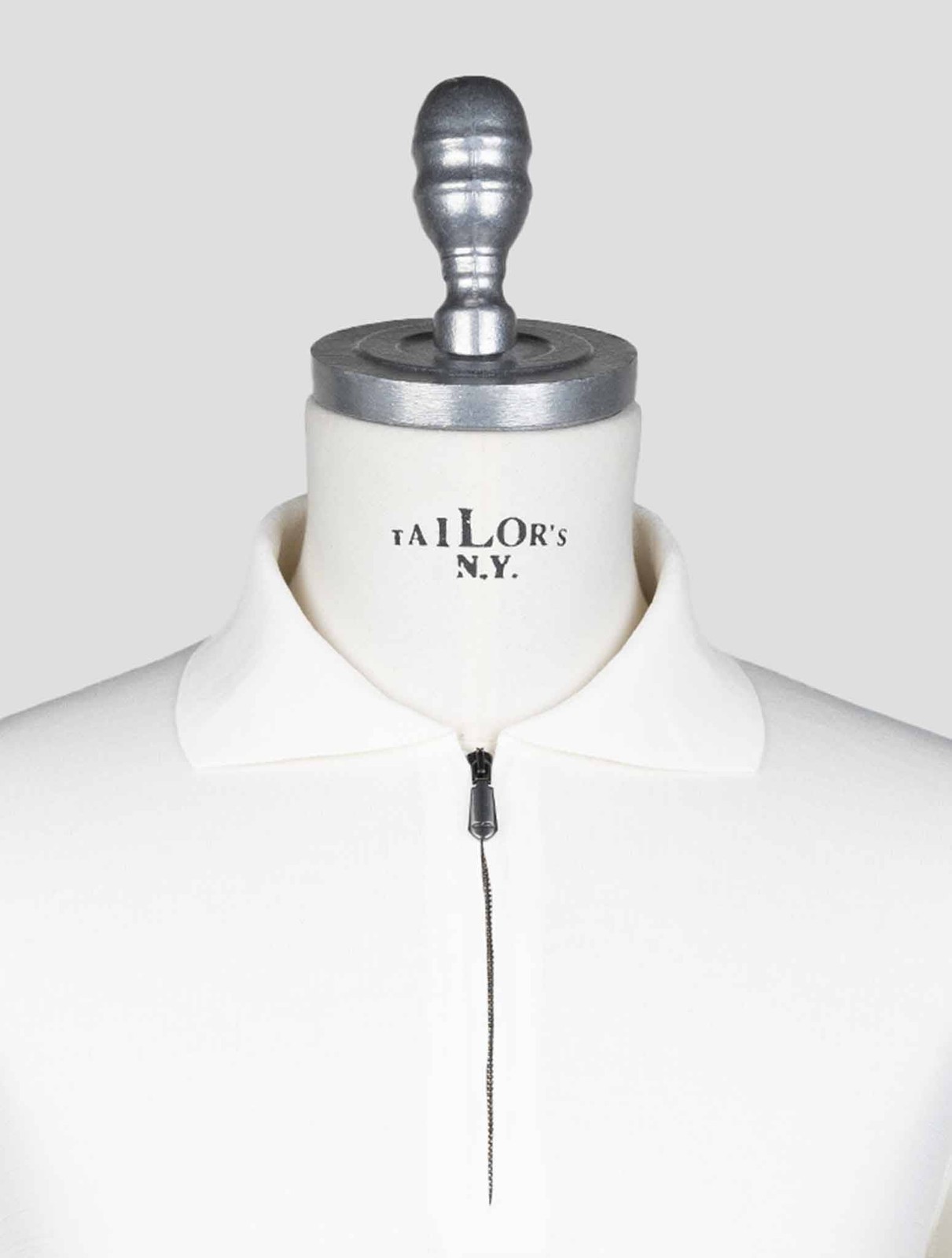 NEW CESARE ATTOLINI WHITE COTTON POLO US 46 - EU 56 AMZ5 gallery