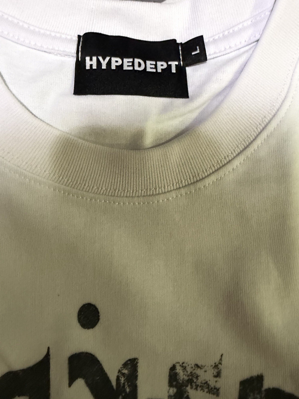 HYPEDEPT Men's White Graphic Print Crew Neck Short Sleeve T-Shirt Size L gallery