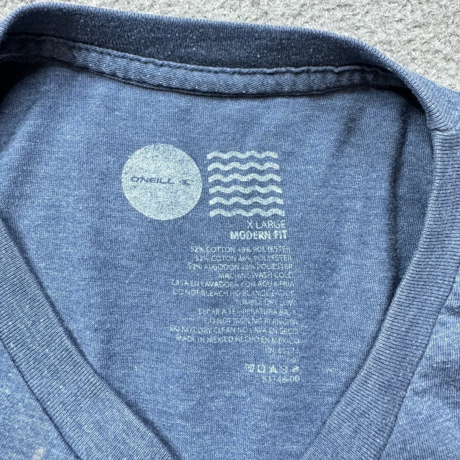 O'neill Mens Shirt Size XL Gray Short Sleeve Crew Neck Graphic Tee Casual Surfer gallery