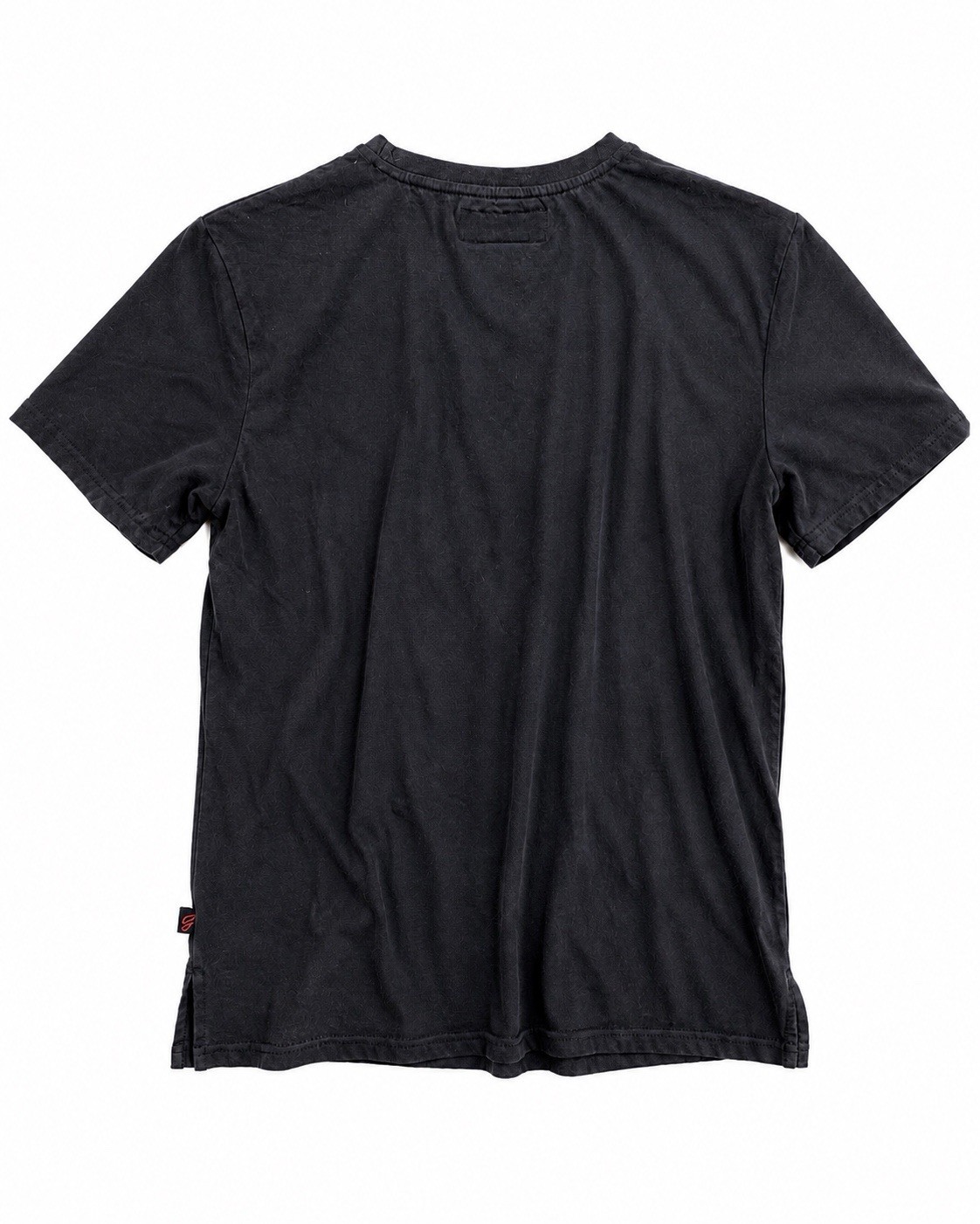 Beautiful Giant Garments black pocket tee with colorful woven/tribal pocket gallery