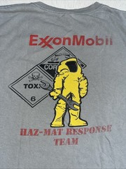 Exxon Mobil Refinery Haz-Mat Response Team T Shirt Men XL Short Sleeve Fire Dept