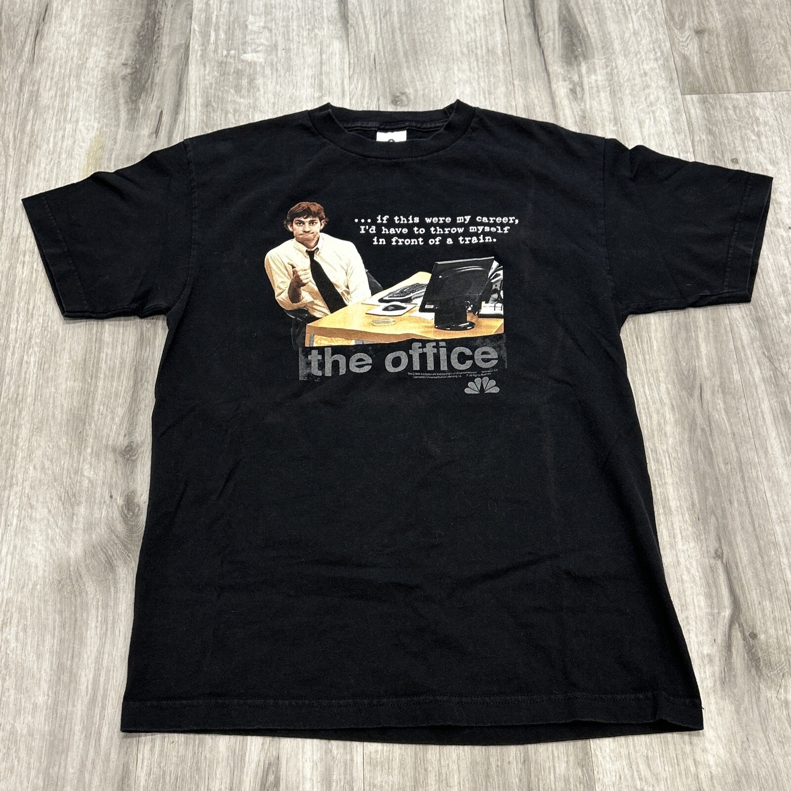Vintage The Office Jim Halpert Promo T-Shirt Size M Black Y2K - NBC gallery