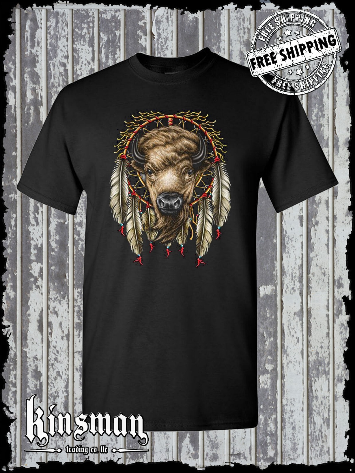 White Buffalo Dreamcatcher T-Shirt / Native American Indian Heritage Tee gallery