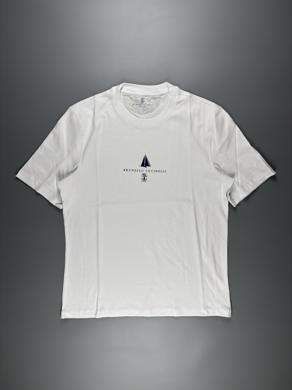 Mens Brunello Cucinelli Cottone T-Shirt with Print White Size XL