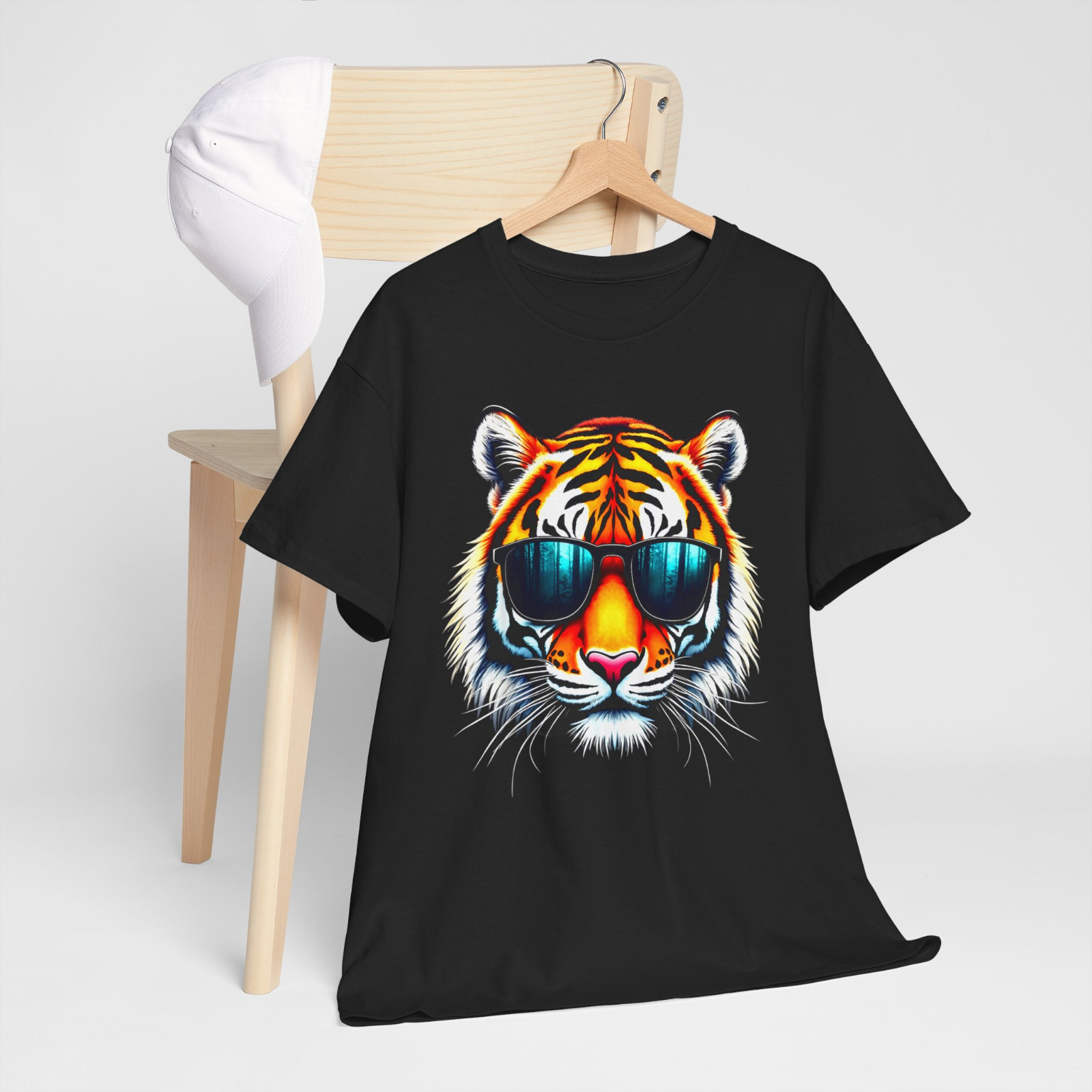 Cool Tiger in Sunglasses Men Women Graphic Tigers T-Shirt gallery