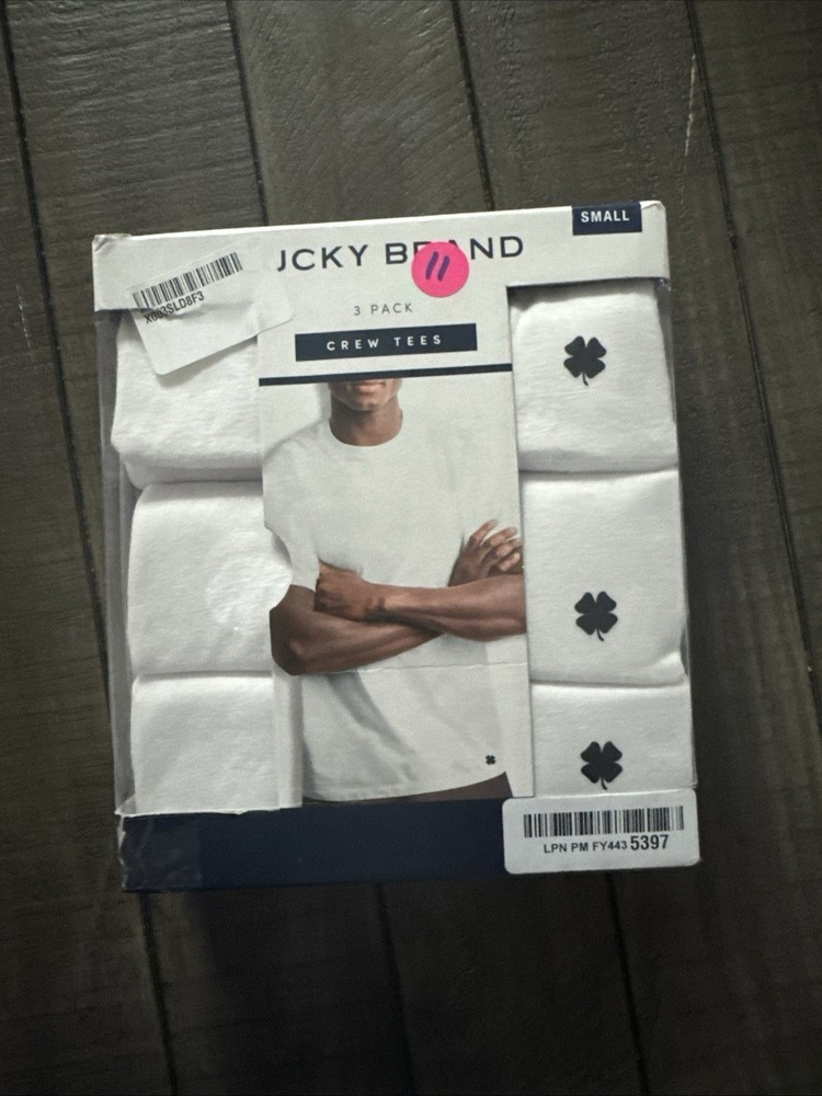 LUCKY BRAND Men’s 3-Pack Soft Cotton Tees, Crew Neck T-Shirt, White