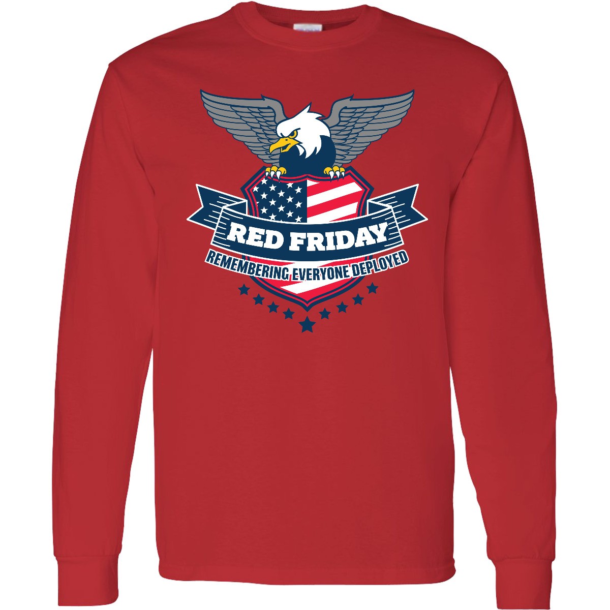 Inktastic Red Friday Remembering Everyone Deployed With Long Sleeve T-Shirt Blue gallery