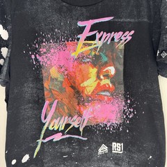 Rise as 1ne Men’s Nelson Mandela T Shirt Size SMALL Black with Splatter Design