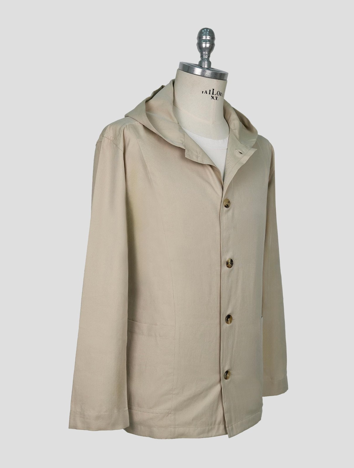 NEW KITON BEIGE COTTON OVERSHIRT LUCA EU 56 - US 46 - 2XL KME63 gallery