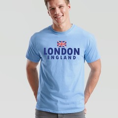 London England Union Jack Flag Cities Travel Mens T-Shirt Womens Tee