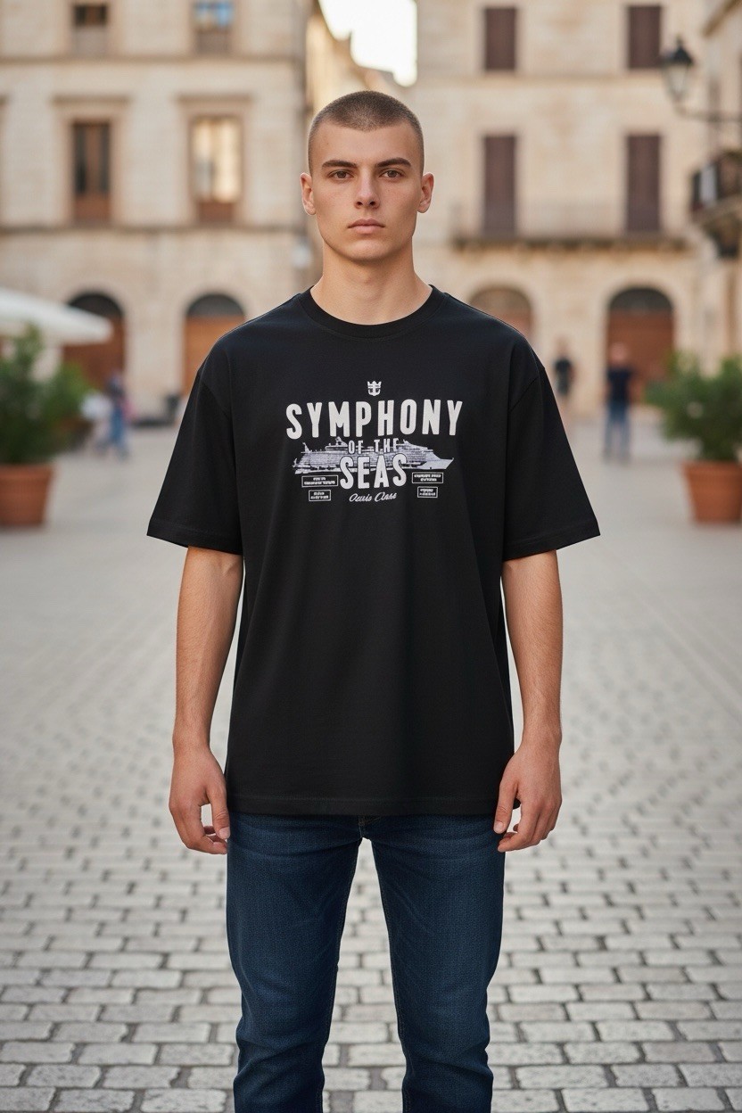 royal caribbean symphony of the seas Mens short sleeve XL t shirt Blue
