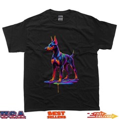 Paint Art Doberman Pinscher Dobermans Dobie T-Shirt