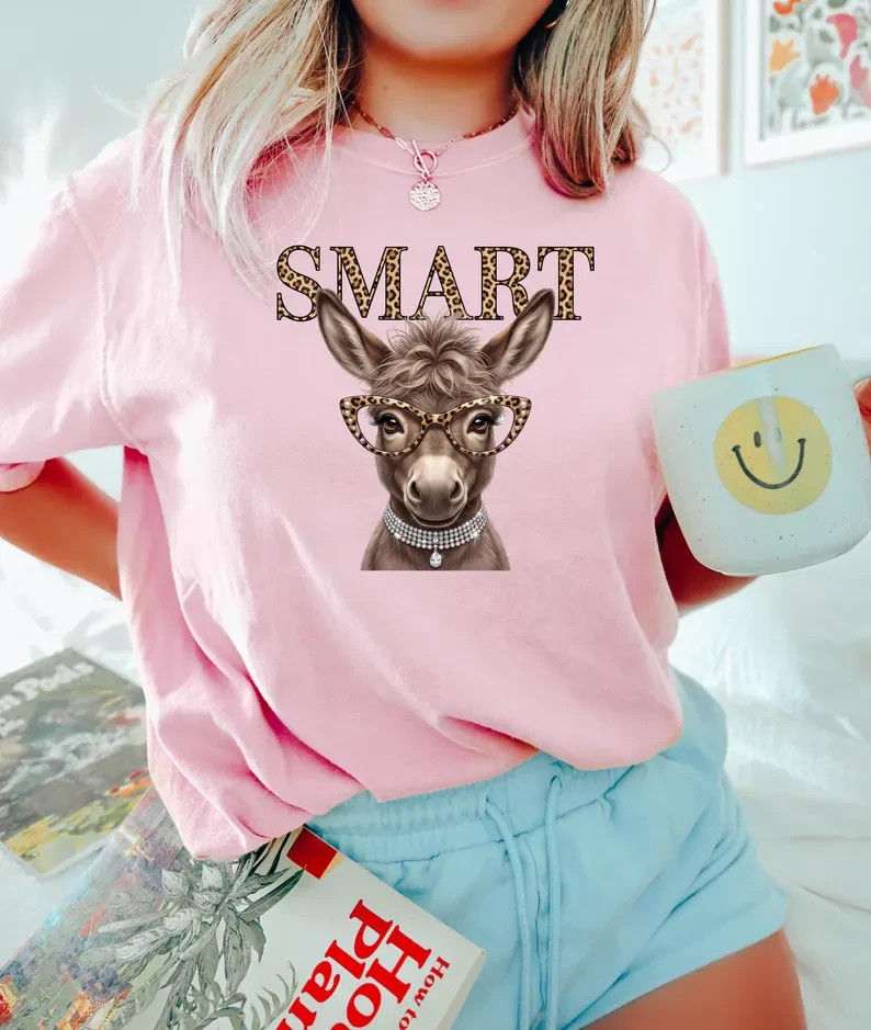 Smart Donkey Shirt, Funny Donkey Tee, Sassy Animal Shirt, Attitude Shirt gallery