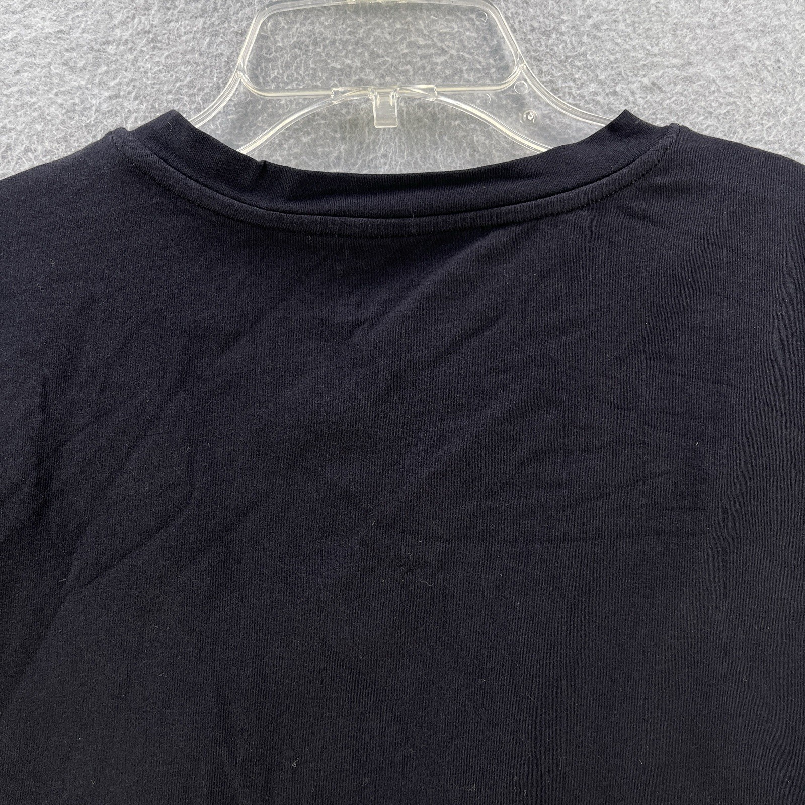 Banana Republic Mens V Neck Shirt Large L Black Cotton Spandex Short Sleeve gallery
