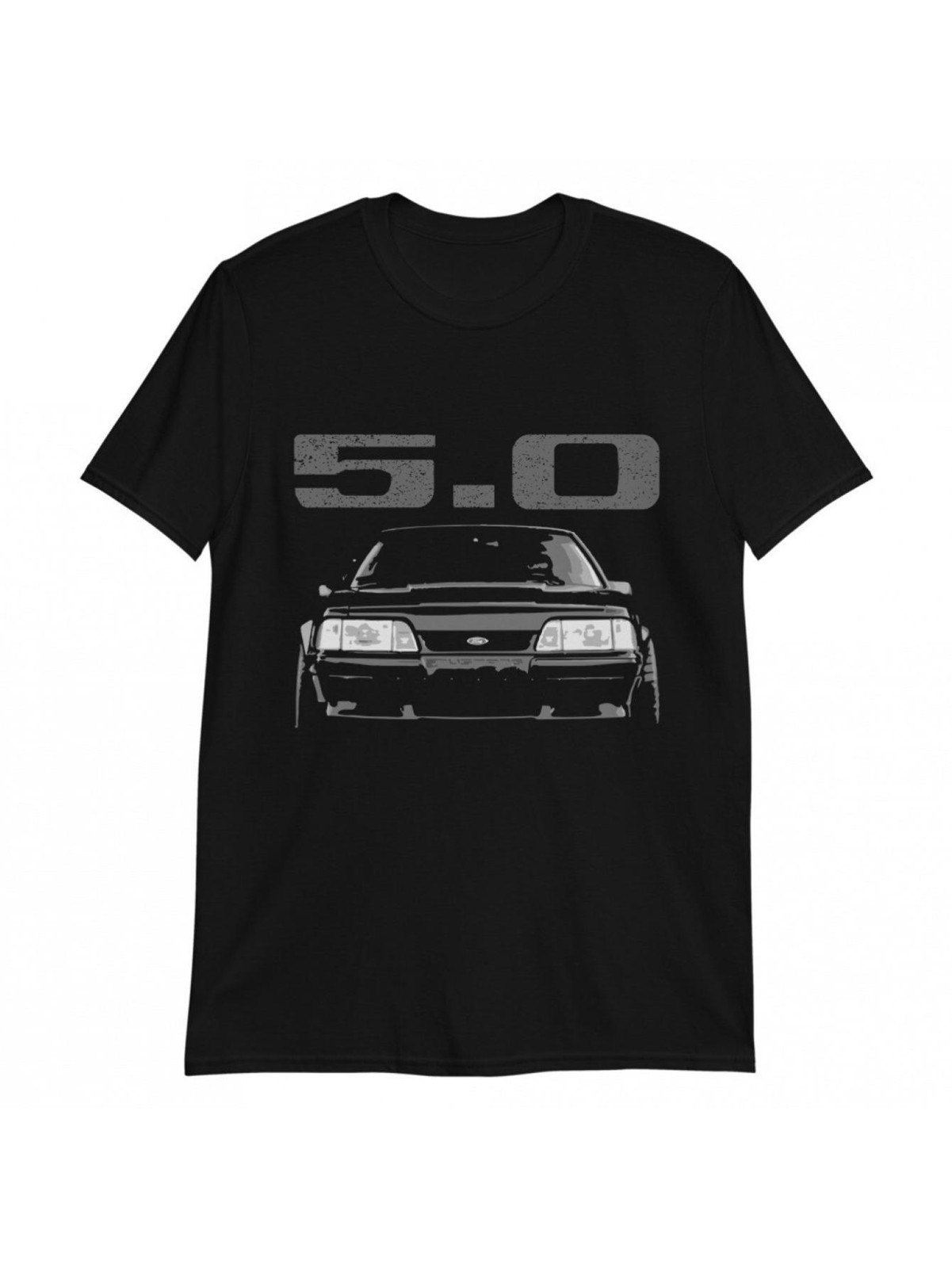 5 0 Wide Body Headlight Graphic T-Shirt – Black Unisex Short Sleeve Crew Neck,