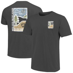 Men’s Graphite Army Black Knights Minimal Vista Distressed Graphics T-Shirt