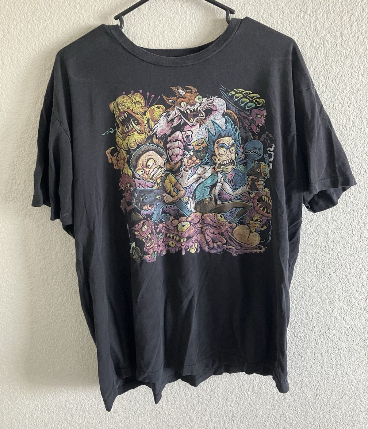 Ripple Junction Men's Black Rick and Morty Graphic Crew Neck T-Shirt XL gallery
