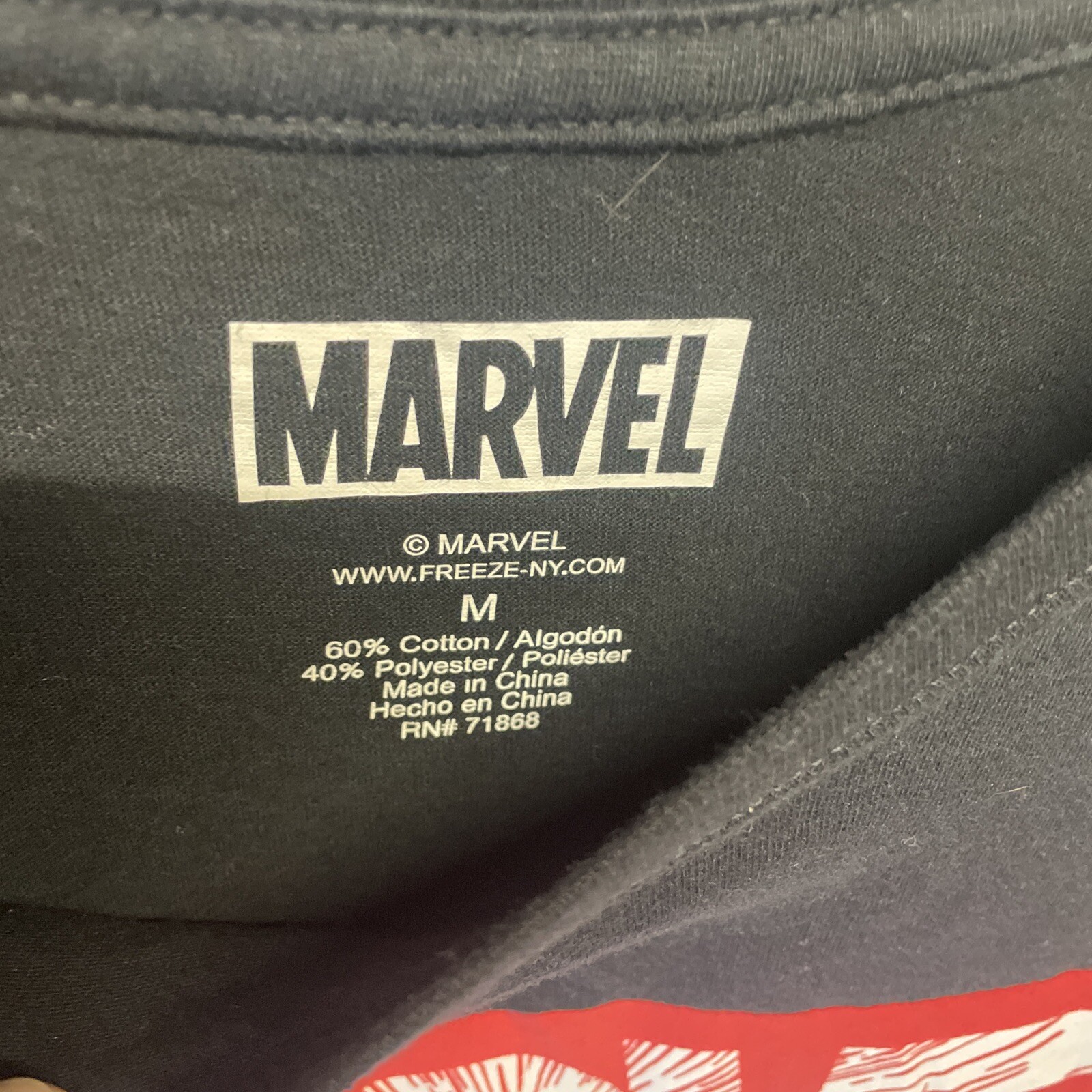 MARVEL COMICS Heroes Medium Headshots Of Superheroes Long Sleeve Black T-Shirt gallery
